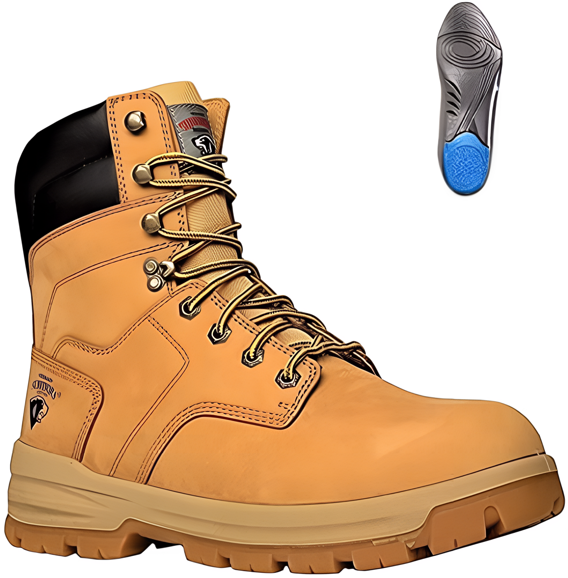Heavy-Duty Grizzly Steel Toe Work Boots for Men with Lynx Comfort Inserts by Herman Survivors